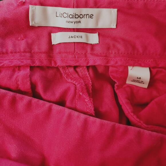 Liz Claiborne Barbie Pink Bermuda Jackie Shorts Plus Size 14 - Picture 4 of 5